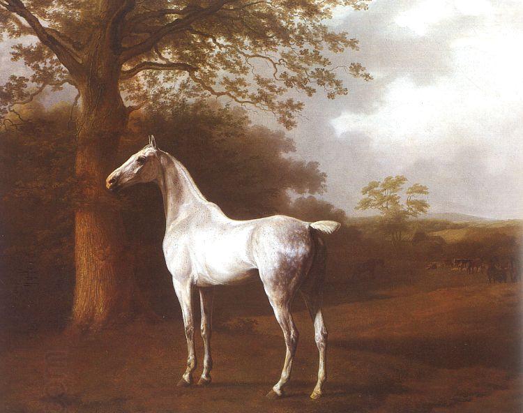 Agasse, Jacques-Laurent White Horse in Pasture China oil painting art